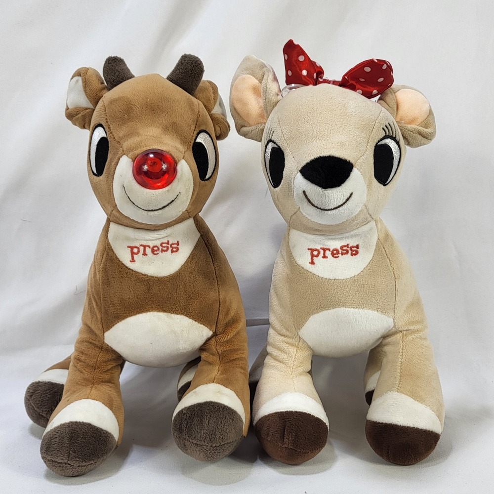Rudolph Red-Nosed Reindeer Clarice Plush Holiday Stuffed Animals - READ